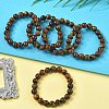 Natural Tiger Eye Bead Stretch Bracelets BJEW-K212-C-028-1