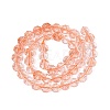 Transparent Crackle Glass Beads Strands GLAA-Q108-03A-03-2