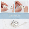 4Pcs 2 Styles Alloy Rhinestone Buttons BUTT-NB0001-79A-4