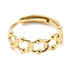 304 Stainless Steel Hollow Oval Adjustable Ring for Women RJEW-C016-09G-2