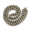 Electroplate Non-magnetic Synthetic Hematite Corrugated Beads Strands G-T061-108I-2