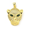 Brass Micro Pave Cubic Zirconia Pendants KK-K354-13I-G-1