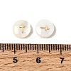 Natural Freshwater Shell Flat Round Beads SHEL-C009-01E-3