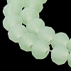 Imitation Jade Solid Color Glass Beads Strands EGLA-A034-J6mm-MD01-5