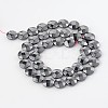 Electroplate Non-magnetic Synthetic Hematite Flat Round Bead Strands G-L368-05D-2