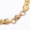 304 Stainless Steel Chain Necklaces NJEW-H445-25G-3