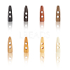 48Pcs 8 Colors 2-Hole Wood Buttons WOOD-GF0002-35A-6
