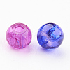 Baking Paint Crackle Glass Beads DGLA-X0006-4mm-02-3