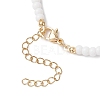 Plastic Imitation Keshi Pearl & Round Glass Seed Beaded Necklaces for Women NJEW-JN05462-5