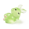 Luminous Resin Rabbit Ornament DJEW-R011-02C-1