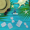 140Pcs 7 Styles Castle Theme Paper Hair Clip Display Cards CDIS-NB0001-38-6