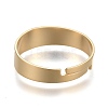 Adjustable 201 Stainless Steel Plain Band Rings STAS-P249-26A-G-2