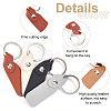 BENECREAT 16Pcs 4 Colors PU Leather Keychain KEYC-BC0001-11-4