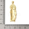 Rack Plating Brass Micro Pave Clear Cubic Zirconia Perdants KK-C067-02A-G-3