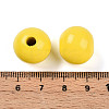 Painted Natural Wood Beads WOOD-A018-16mm-18-3