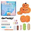 1Set Halloween Theme DIY Pumpkin Knitting Kits for Beginners DIY-SC0026-82-1