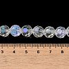 Electroplate Transparent Glass Beads Strands EGLA-A035-T10mm-L19-4