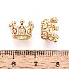 Brass Micro Pave Clear Cubic Zirconia Beads KK-T080-89G-3