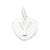 925 Sterling Silver Heart with Capital Letter Charms STER-S009-13Y-S-1