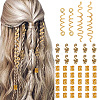 44Pcs Alloy & Aluminum Dreadlocks Beads FIND-ME0002-53-1