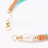 Segment Dyed Polyester Thread Braided Bead Bracelet Making AJEW-JB00918-04-2