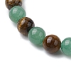Natural Mixed Gemstone Mixed Gemstone Beads Thread Stretch Bracelets for Women BJEW-JB11253-3