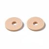 Flat Round Handmade Polymer Clay Beads CLAY-R067-10mm-53-6