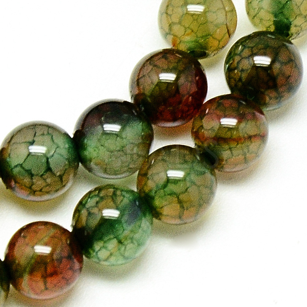 Natural Dragon Veins Agate Beads Strands - Lbeads.com