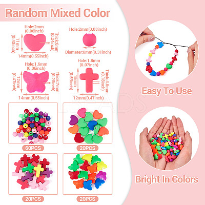 120Pcs 4 Styles Spray Painted Opaque Acrylic Beads ACRP-TA0001-03-1