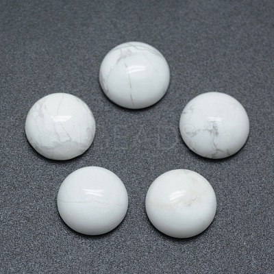 Natural Howlite Cabochons G-P393-R32-10mm-1