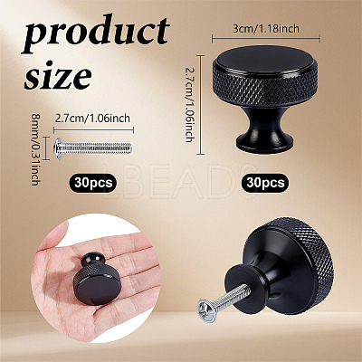 30Sets Flat Round Aluminium Alloy Drawer Pull Handles AJEW-AR0005-73-1