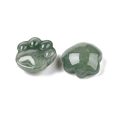 Natural Green Aventurine Cat Paw Print Figurines DJEW-N003-03H-1