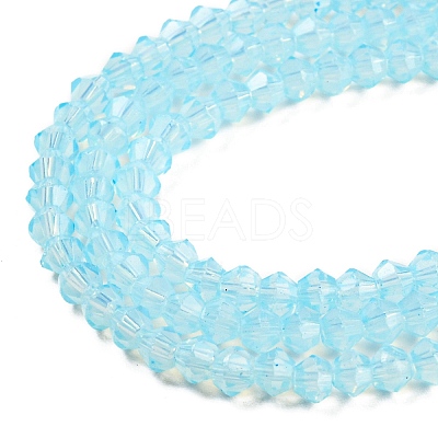 Baking Paint Transparent Glass Beads Strands DGLA-F029-J2mm-10-1