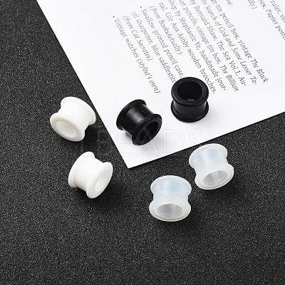 6Pcs 3 Colors Pulley Silicone Ear Gauges Flesh Tunnels Plugs FIND-YW0001-18D-1