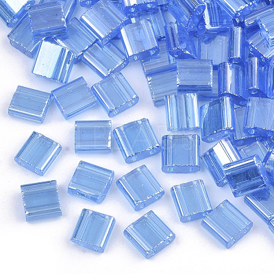2-Hole Transparent Glass Seed Beads SEED-S023-24C-03-1