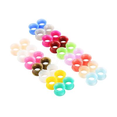 32Pcs 16 Colors Silicone Thin Ear Gauges Flesh Tunnels Plugs FIND-YW0001-16C-1
