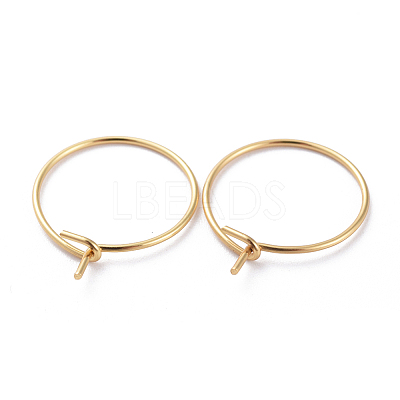316 Surgical Stainless Steel Hoop Earring Findings STAS-J025-01E-G02-1