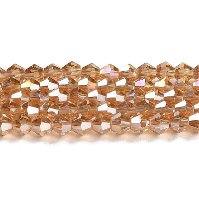 Transparent Electroplate Glass Beads Strands LS-EGLA-A039-T6mm-B18-1