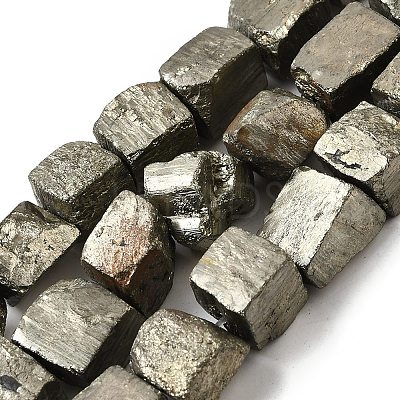 Natural Pyrite Beads Strands G-P322-20-1