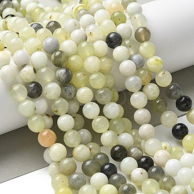 Natural New Jade Beads Strands X-G-F591-16-8MM-1