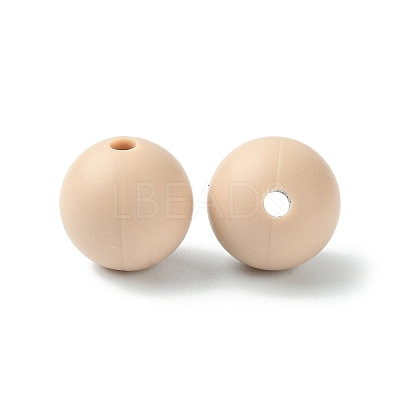 Round Food Grade Eco-Friendly Silicone Focal Beads SIL-F003-01A-1