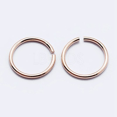 925 Sterling Silver Open Jump Rings STER-F036-02RG-0.9x7mm-1