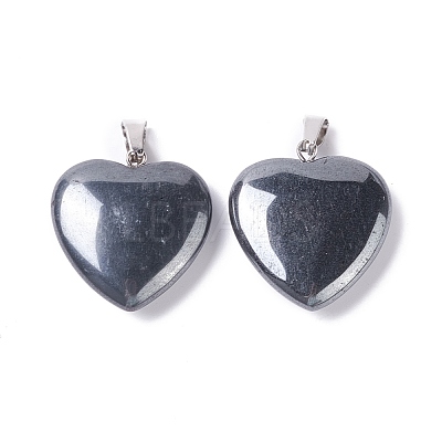 Synthetic Non-magnetic Hematite Pendants G-G956-B50-FF-1