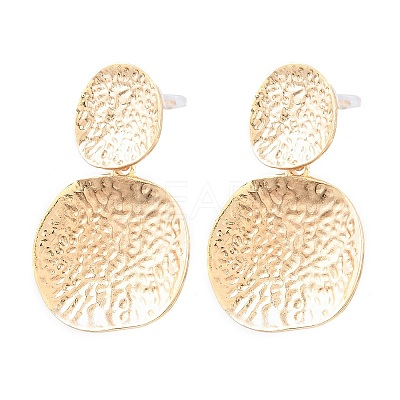 Textured Alloy Stud Dangle Earrings for Women AL-CBA6127-04G-1