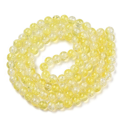 Transparent Crackle Baking Paint Glass Beads Strands DGLA-T003-01C-15-1