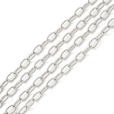 Anti-Tarnish Rhodium Plated 925 Sterling Silver Cable Chains STER-F052-14P-1