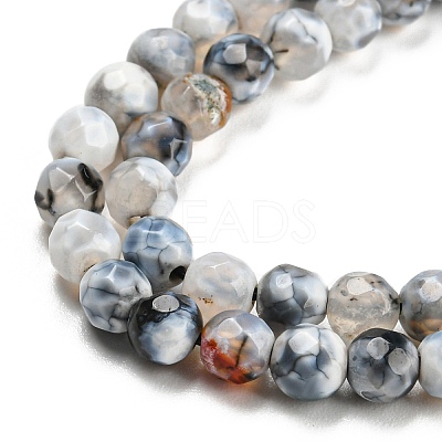 Dyed Natural Fire Crackle Agate Beads Strands G-G007-01F-1