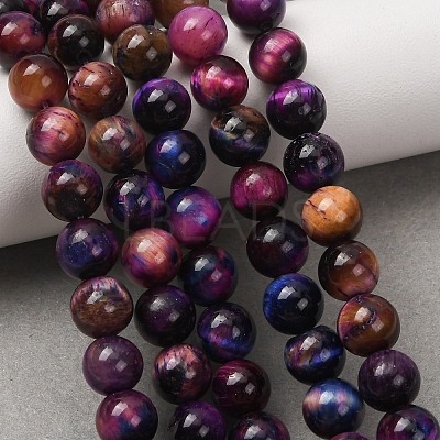 Natural Tiger Eye Beads Strands G-F591-18-8mm-10-1