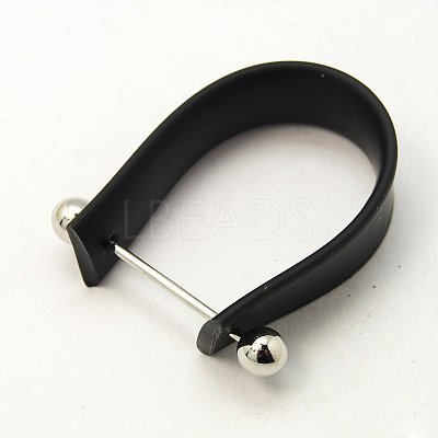 Rubber Cord Ring Components X-EJEW-G113-1