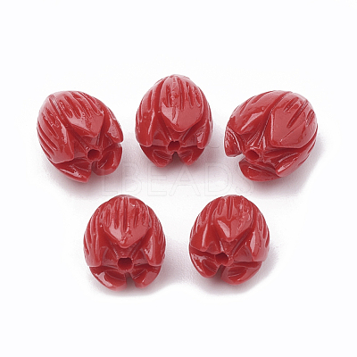 Dyed Synthetic Coral Beads CORA-N002-B-04E-1